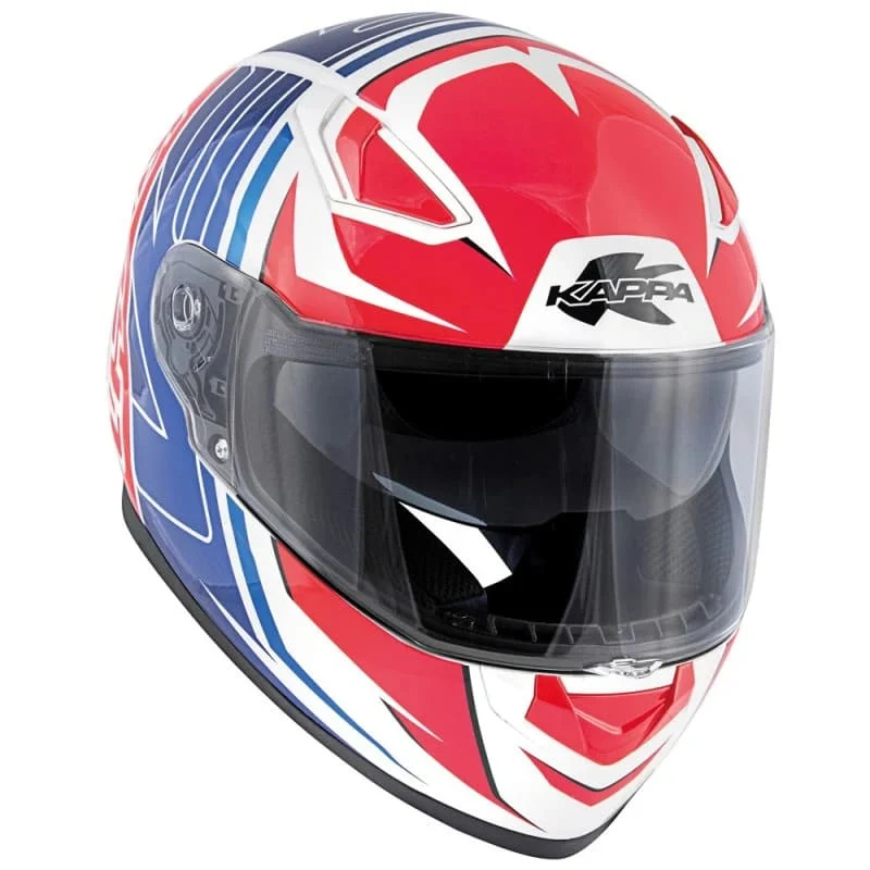 KAPPA KV41 Dallas Moto Integral Turismo Casco Blanco Brillante Rojo