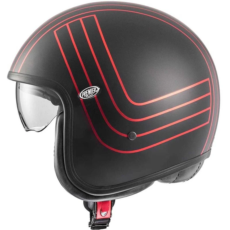 PREMIER BM VINTAGE EX ROJO CROMADO CASCO JET MOTO