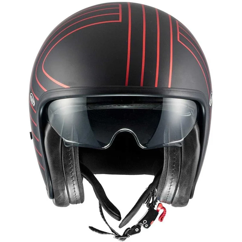 PREMIER BM VINTAGE EX ROJO CROMADO CASCO JET MOTO
