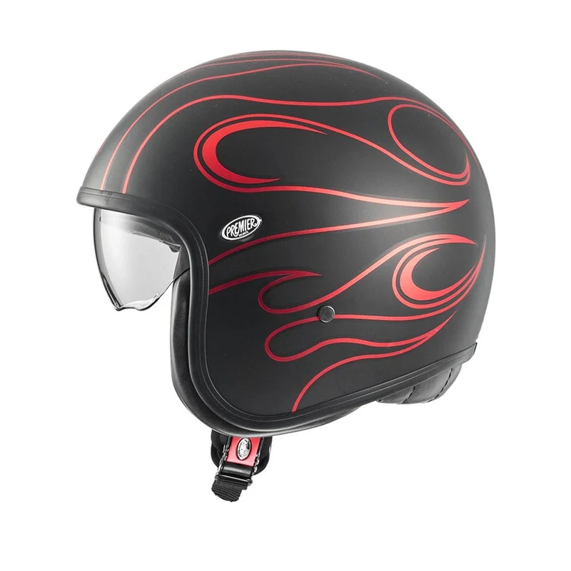 PREMIER VINTAGE FR CROMADO ROJO BM CASCO JET MOTO