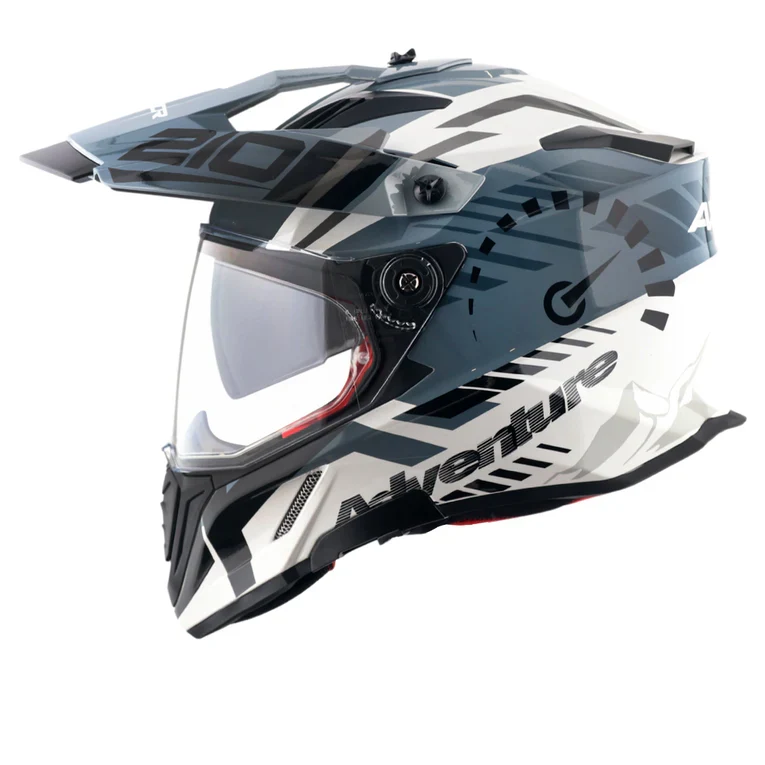 AXOR X-CROSS D/V X1 SPEEDOMETER CASCO DE MOTO BLANCO GRIS