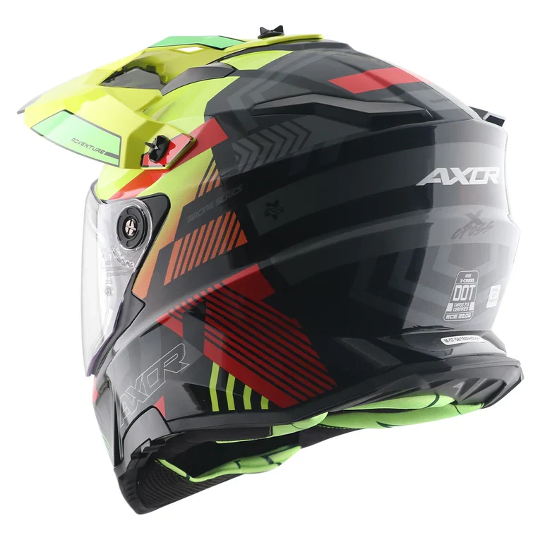 AXOR X-CROSS D/V GAMBLING CASCO DE MOTO AMARILLO FLÚORR