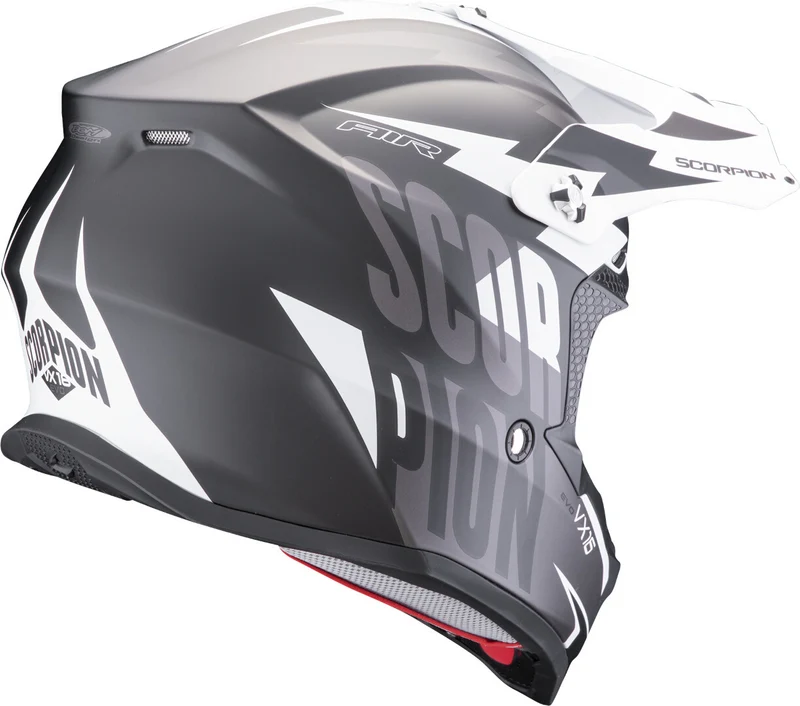 SCORPION VX 16 EVO AIR SLANTER Motocross Casco Negro Plata