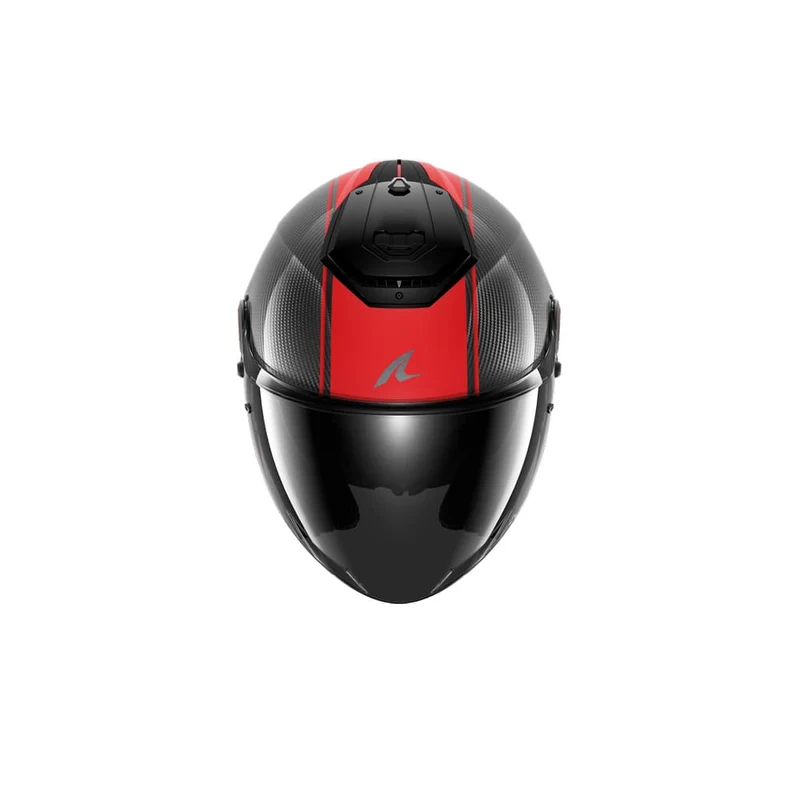 SHARK RS JET PIEL CARBONO Rojo Carbono Casco