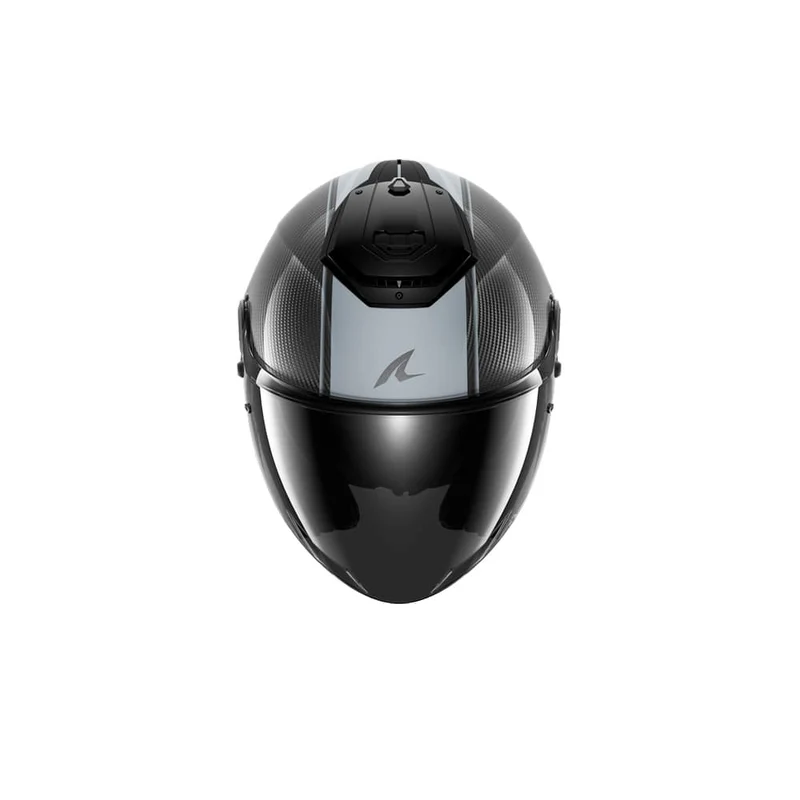 SHARK RS Jet Piel Carbono Plata Casco