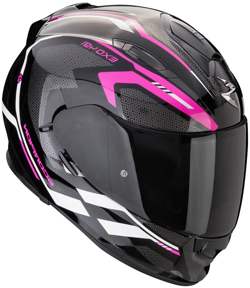 SCORPION CASCOS INTEGRALES EXO 491 KRIPTA NEGRO ROSA BLANCO