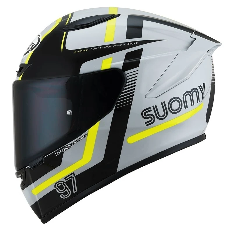SUOMY-CASCOS TRACK-1 NINETY SEVEN GREY/YELLOW E06