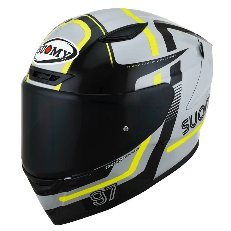 SUOMY-CASCOS TRACK-1 NINETY SEVEN GREY/YELLOW E06