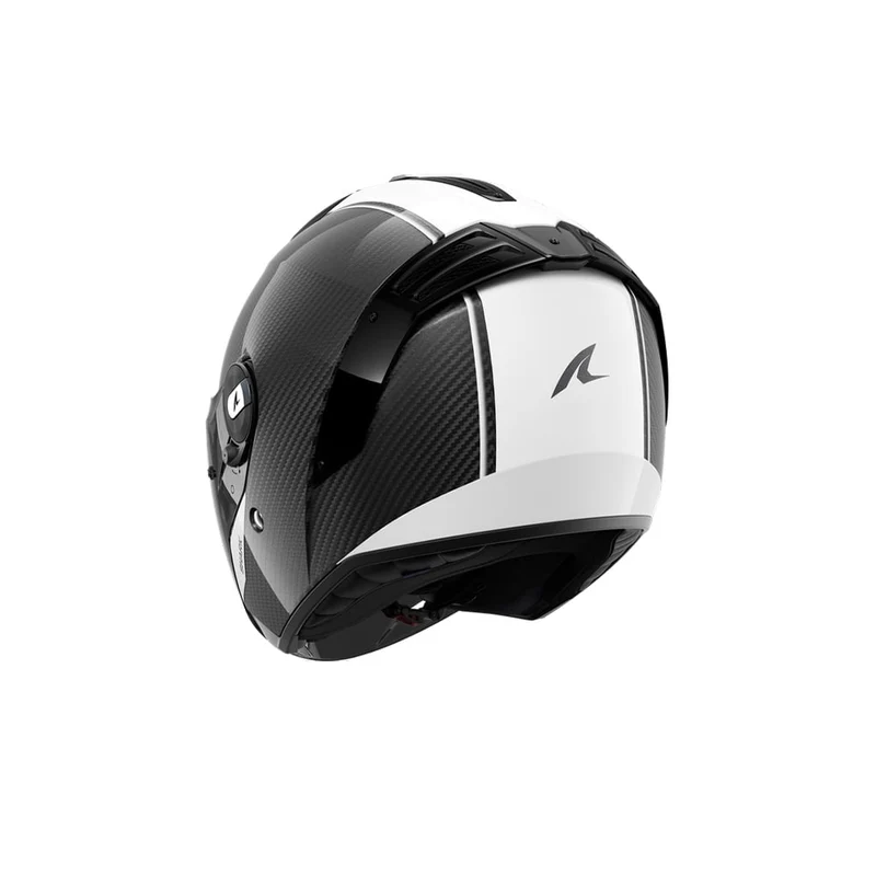 SHARK RS Jet Piel Carbono Blanco Negro Casco