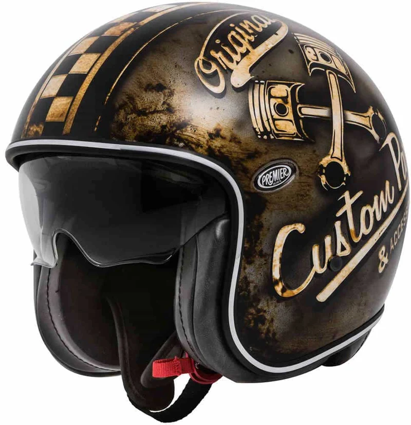 PREMIER OP 9 BM VINTAGE Motocicleta Abierto Jet Casco