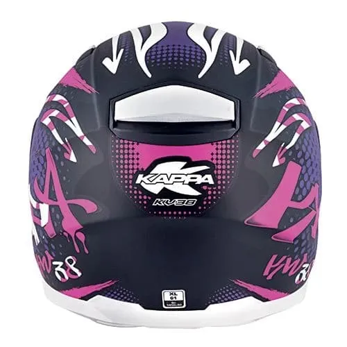 KAPPA KV38 Houston Señora Motocicleta Integral Casco Rosa Morado Negro