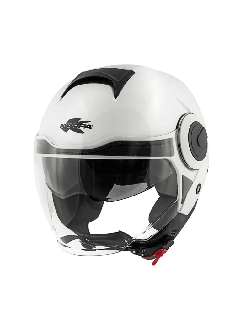 KAPPA KV37 EVO Moto Cara Abierta Casco Blanco Negro