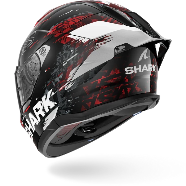 SHARK SKWAL CUP SPEED-VIB NEGRO Rojo Plata Casco De Moto