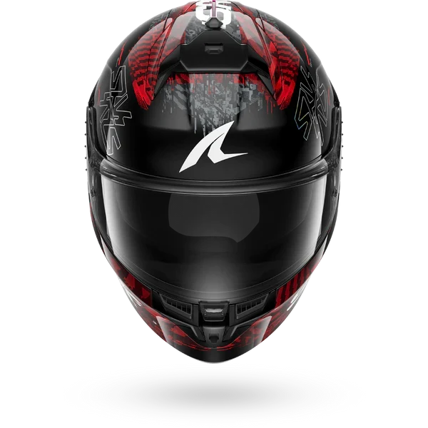 SHARK SKWAL CUP SPEED-VIB NEGRO Rojo Plata Casco De Moto
