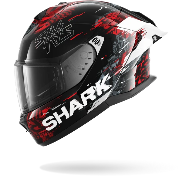 SHARK SKWAL CUP SPEED-VIB NEGRO Rojo Plata Casco De Moto