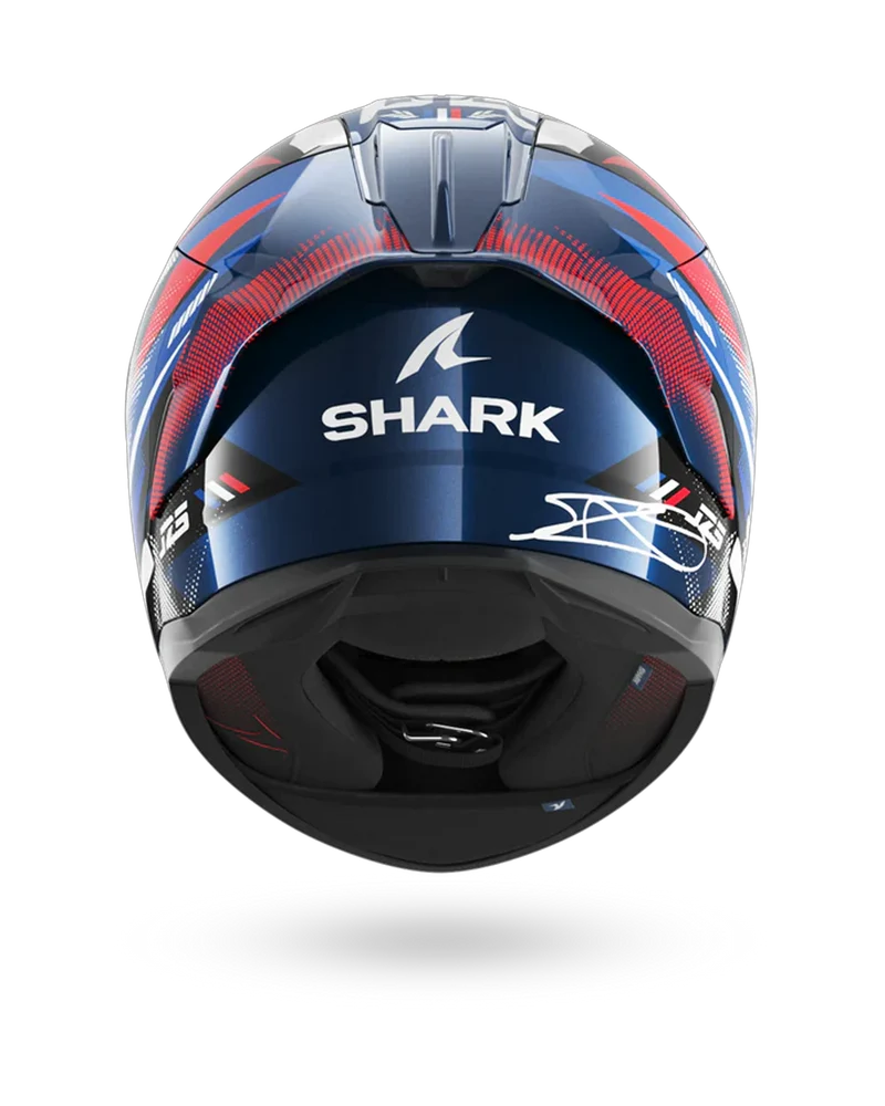 SHARK SKWAL CUP REPLICA ZARCO GP DE FRANCE Azul Chrome Rojo Casco De Moto