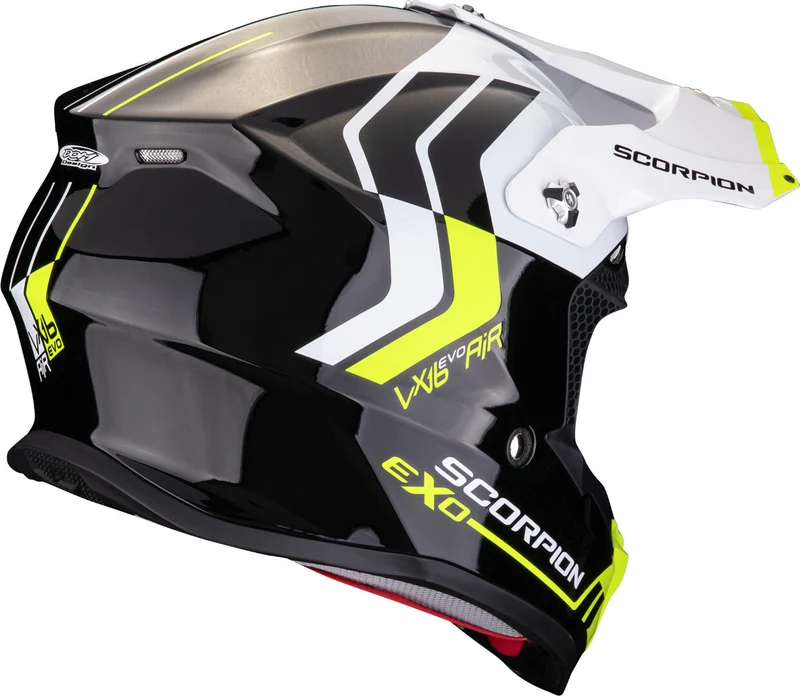 SCORPION VX 16 EVO AIR FUSION Motocross Casco Negro Amarillo