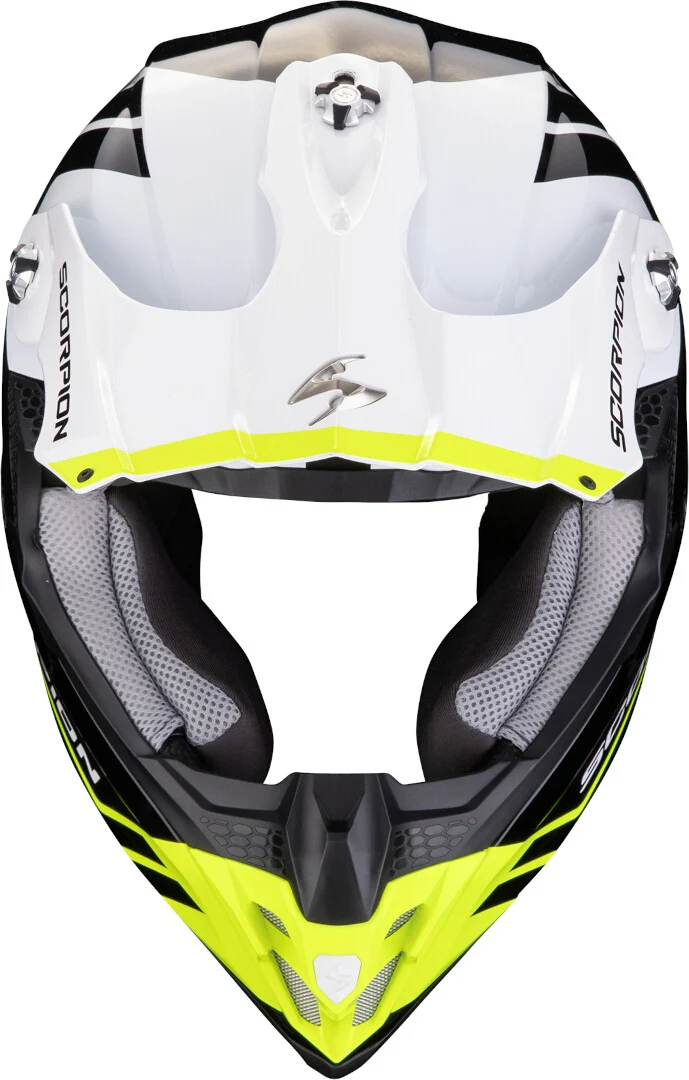 SCORPION VX 16 EVO AIR FUSION Motocross Casco Negro Amarillo