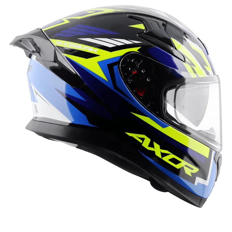 AXOR APEX STREAK CASCO INTEGRAL DE MOTO NEGRO AZUL