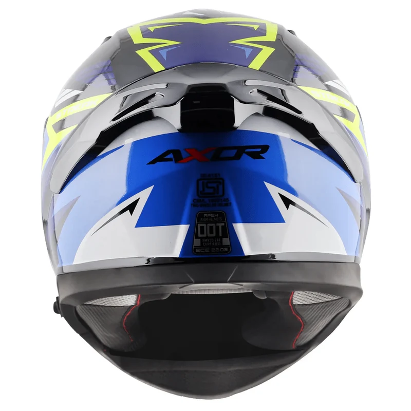 AXOR APEX STREAK CASCO INTEGRAL DE MOTO NEGRO AZUL
