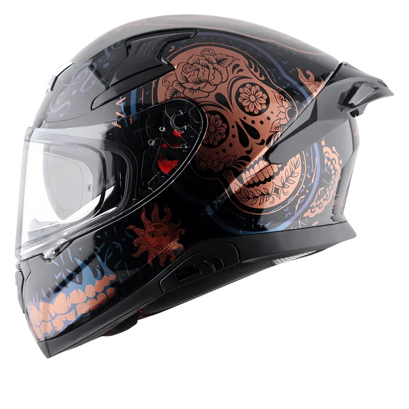 AXOR APEX TRANCE CASCO INTEGRAL DE MOTOCICLETA BLACK GOLD