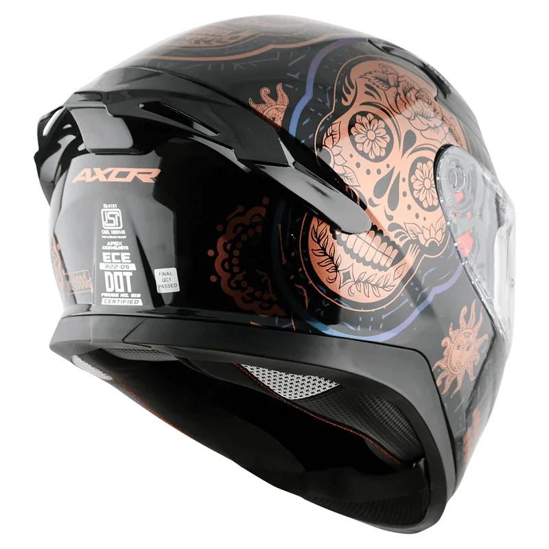 AXOR APEX TRANCE CASCO INTEGRAL DE MOTOCICLETA BLACK GOLD