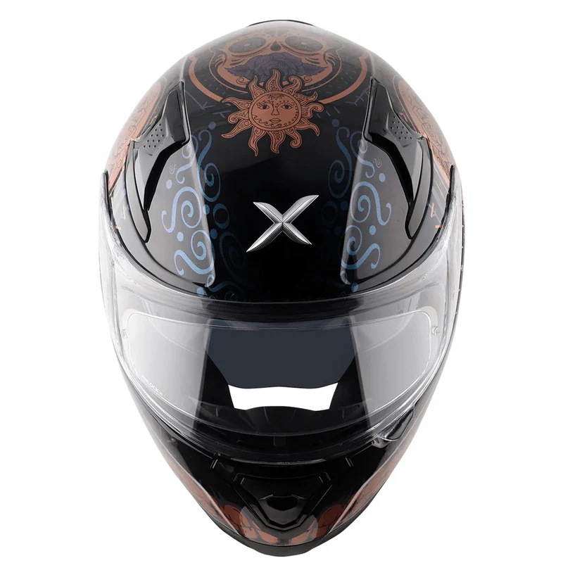 AXOR APEX TRANCE CASCO INTEGRAL DE MOTOCICLETA BLACK GOLD