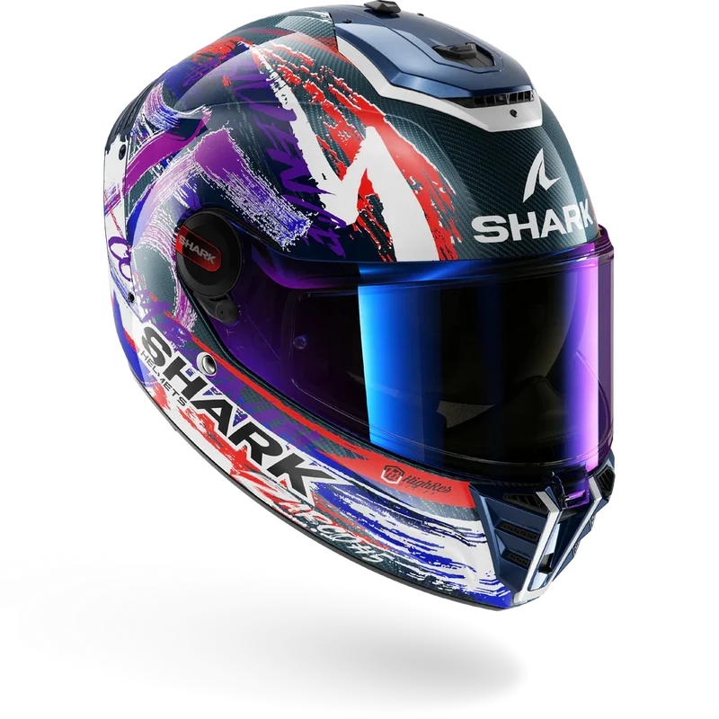 SHARK Spartan Rs Carbon Zarco Signature Casco Integral De Moto Violeta Blanco