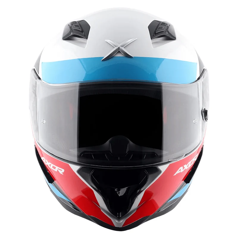AXOR HUNTER TURBO CASCO ONTEGRAL DE MOTOCICLETA BLANCO-ROJO