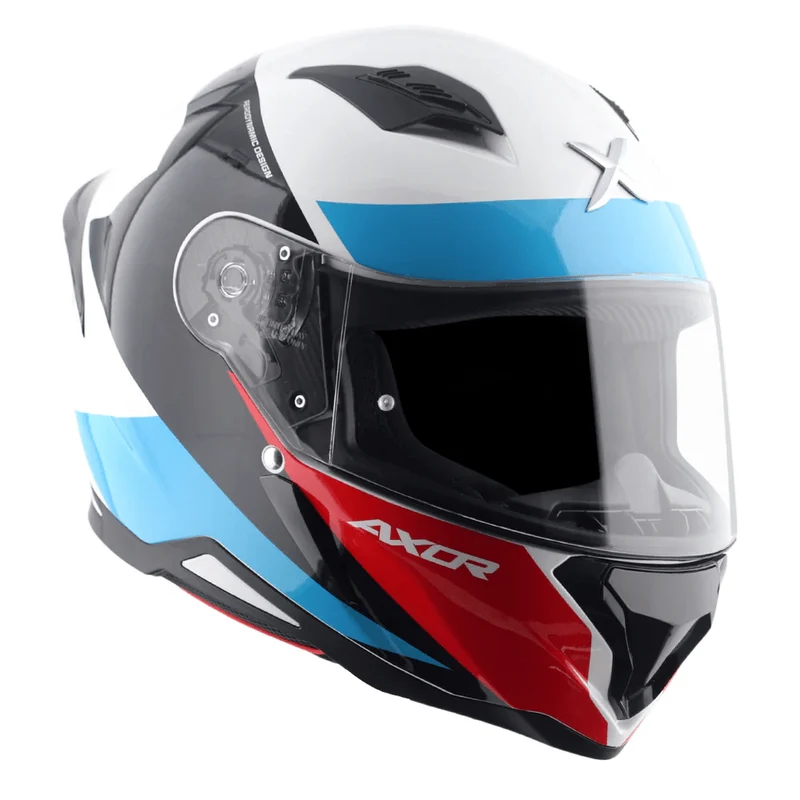 AXOR HUNTER TURBO CASCO ONTEGRAL DE MOTOCICLETA BLANCO-ROJO