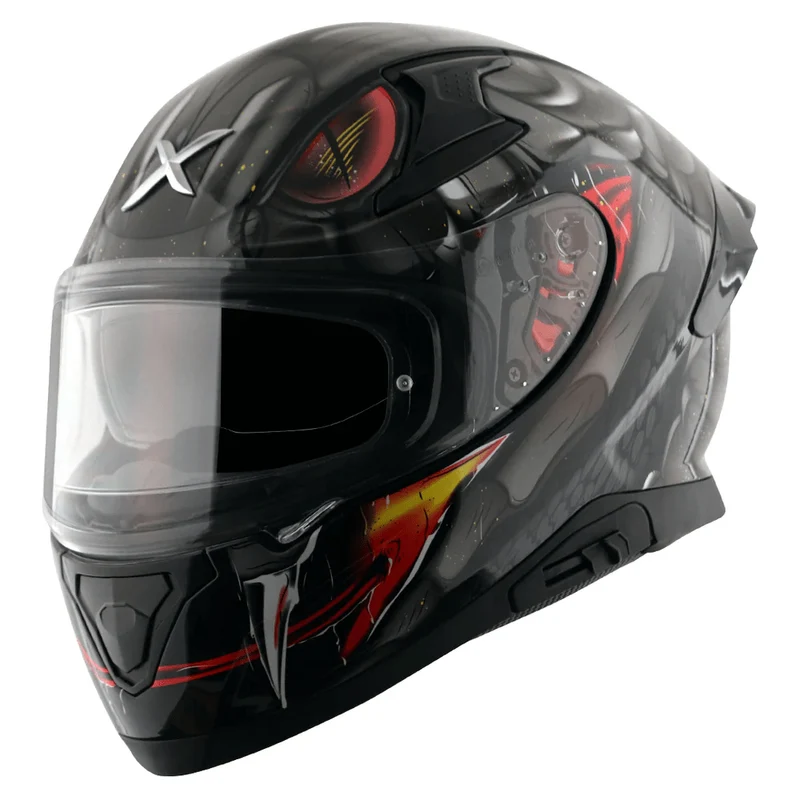AXOR APEX VENOMOUS DV CASCO INTEGRAL DE MOTOCICLETA NG MATE_GRIS