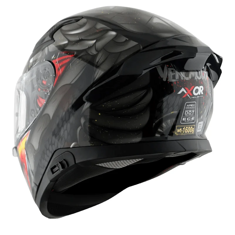 AXOR APEX VENOMOUS DV CASCO INTEGRAL DE MOTOCICLETA NG MATE_GRIS
