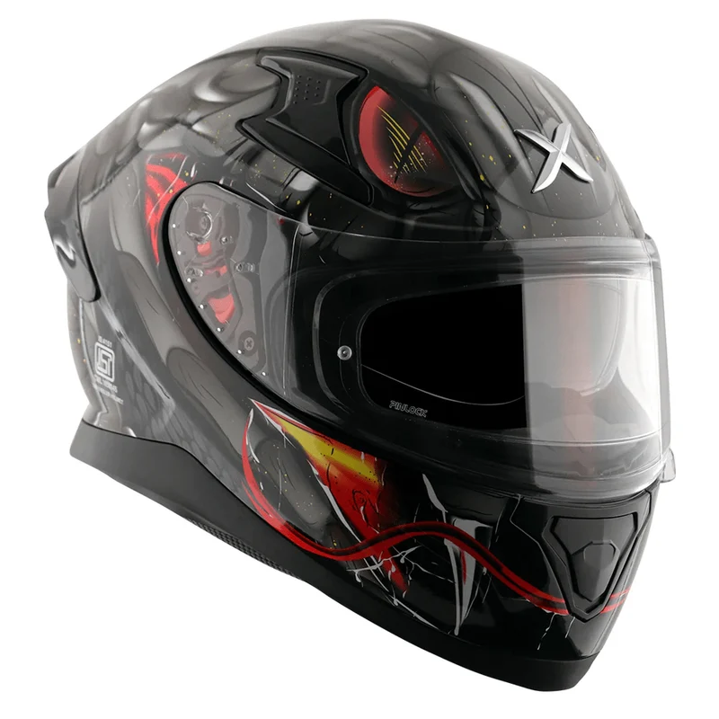 AXOR APEX VENOMOUS DV CASCO INTEGRAL DE MOTOCICLETA NG MATE_GRIS