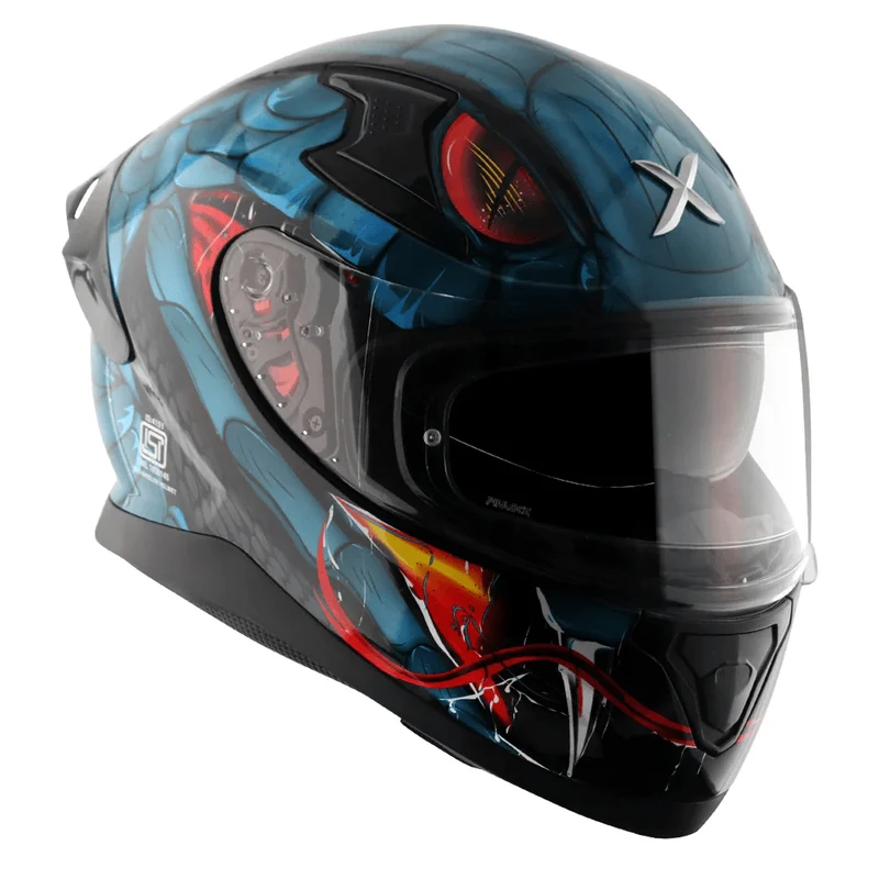 AXOR APEX VENOMOUS DV CASCO INTEGRAL DE MOTOCICLETA NEGRO_AZUL