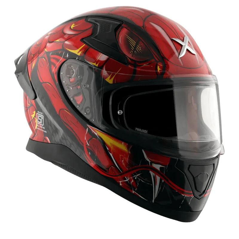 AXOR APEX VENOMOUS DV CASCO INTEGRAL DE MOTO NEGRO ROJO