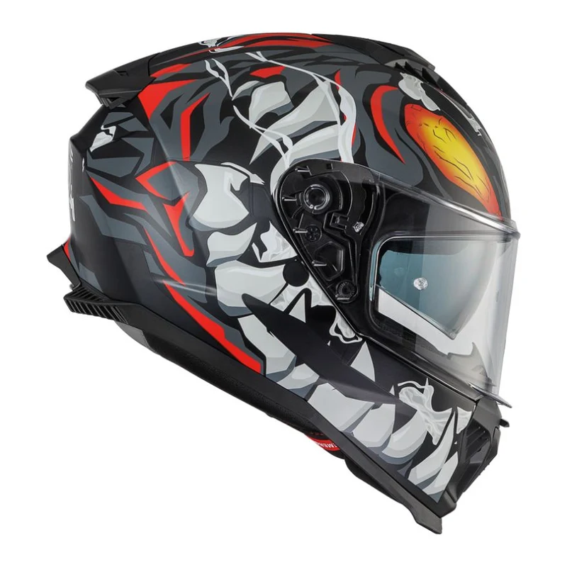 PREMIER TYPHOON MO92BM CASCO INTEGRAL DE MOTO NEGRO GRIS
