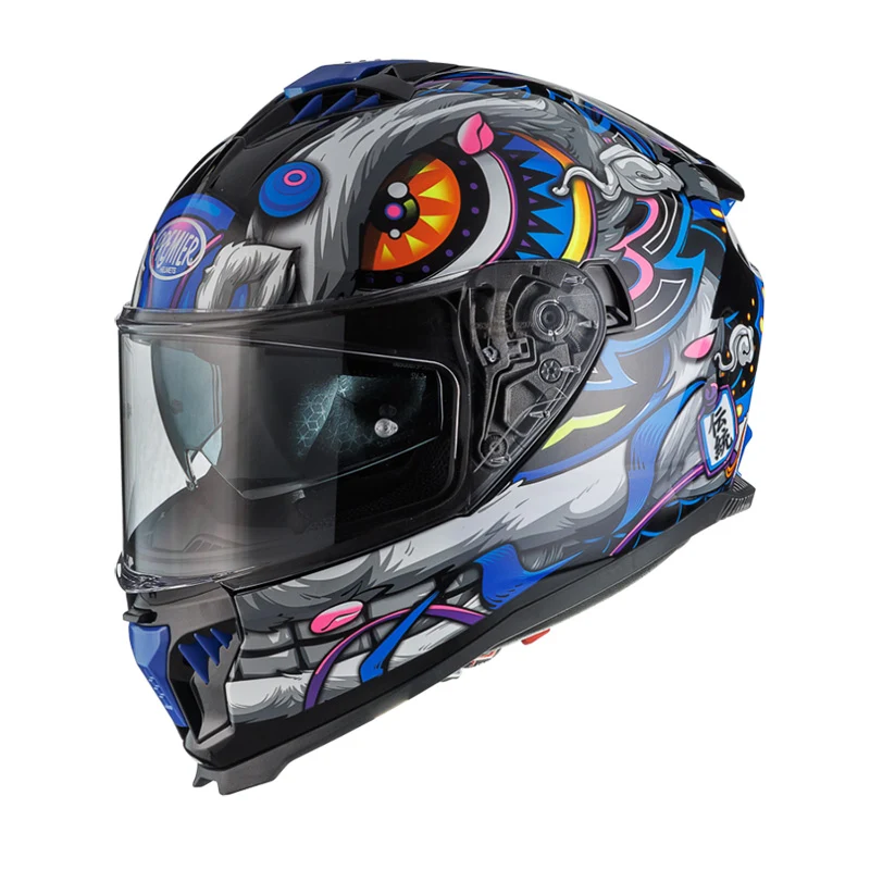 PREMIER TYPHOON LY 18 CASCO INTEGRAL DE MOTOCICLETA AZUL