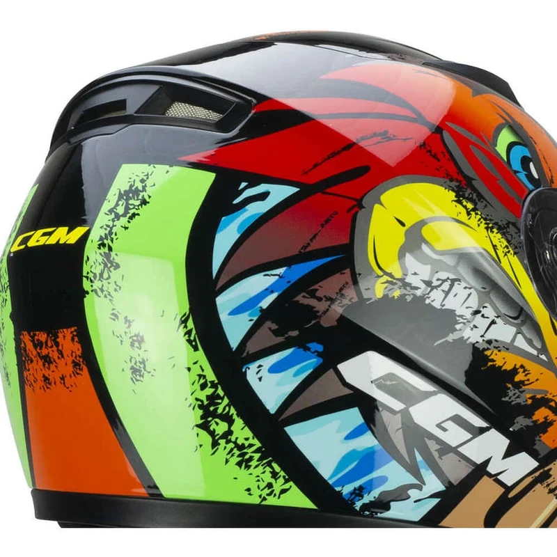 CGM - 265X LUCKY BOXER INTEGRAL CASCO Azzurro Rosso Verde