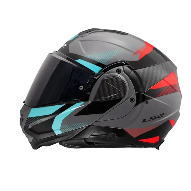 LS2 FF910 ADVANT II TRIPLE CASCO MODULAR MOTOCICLETA NEGRO GRIS AZUL ROJO
