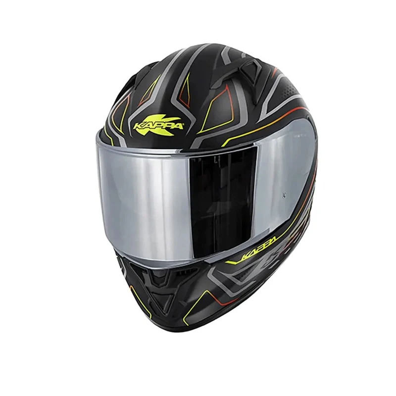 KAPPA KV56 BR Motocicleta Integral Casco Amarillo Neón Gris
