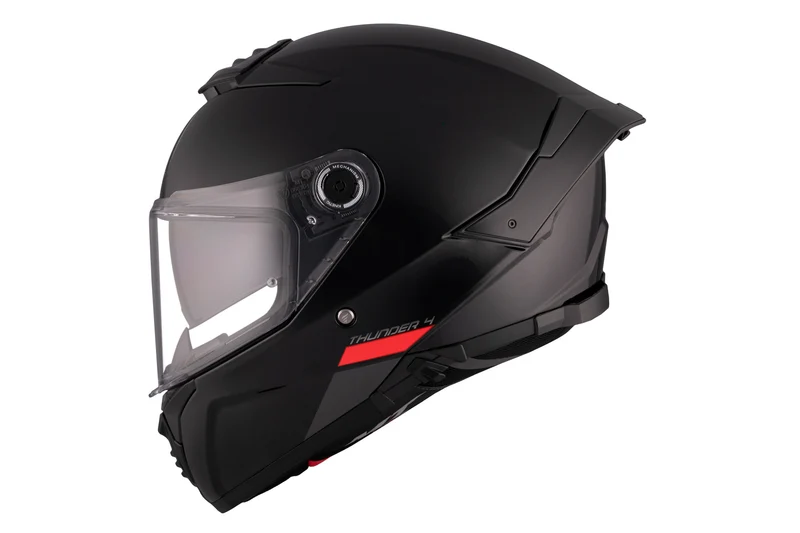 MT THUNDER 4 SV SOLID INTEGRAL DEPORTIVO CASCO DE MOTO A1 NEGRO BRILLANTE