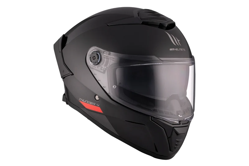 MT THUNDER 4 SV SOLID INTEGRAL DEPORTIVO CASCO DE MOTO A1 NEGRO BRILLANTE