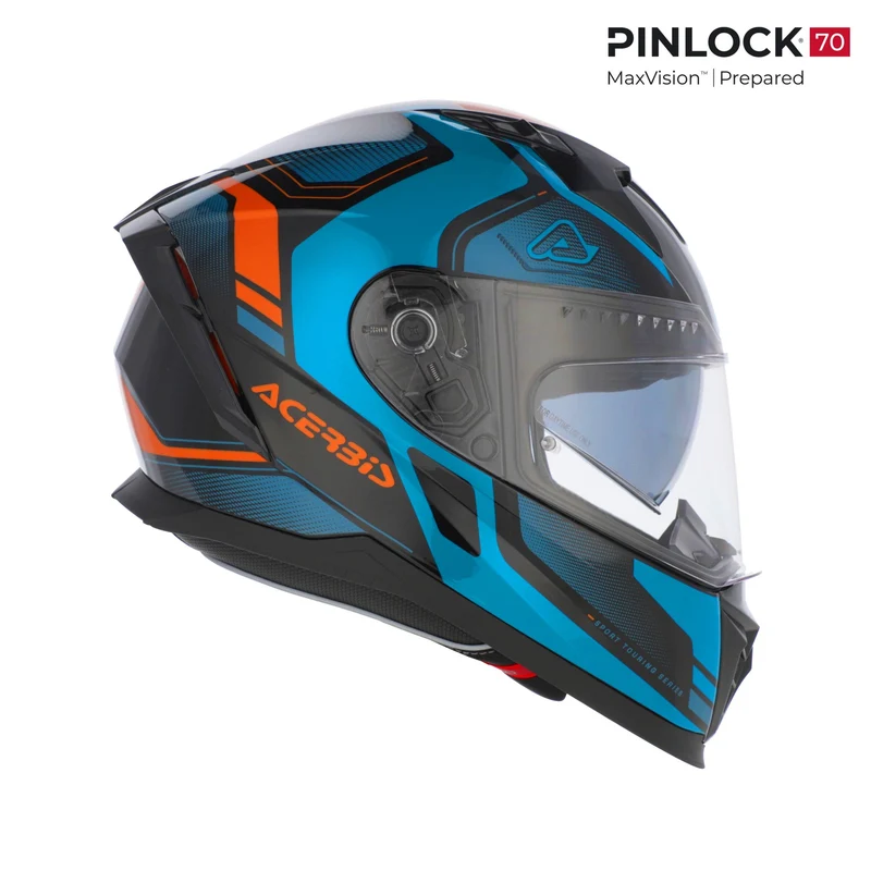 ACERBIS CASCO X-WAY GRAPHIC AZUL NARANJA