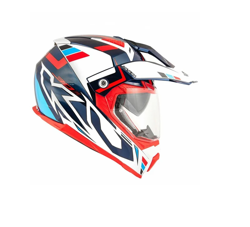 KAPPA KV30 EVO Moto Aventura Casco White Azul Rojo