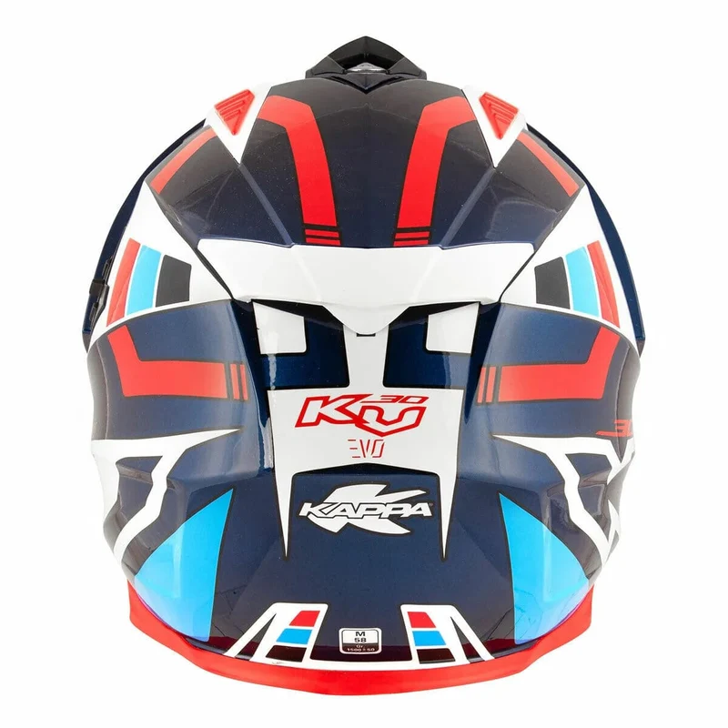 KAPPA KV30 EVO Moto Aventura Casco White Azul Rojo