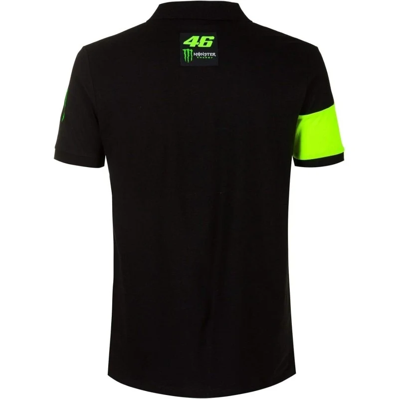 VR46 hombre Polo doble Negro/Amarillo