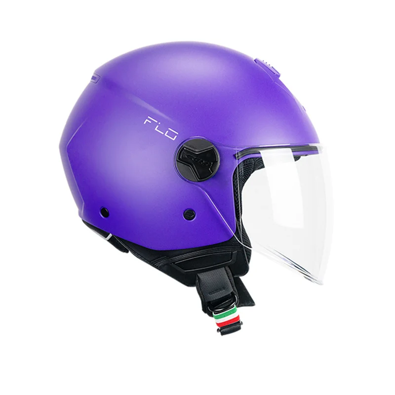 CGM 167A FLO MONO Cara Abierta Jet Casco Morado Mate Largo
