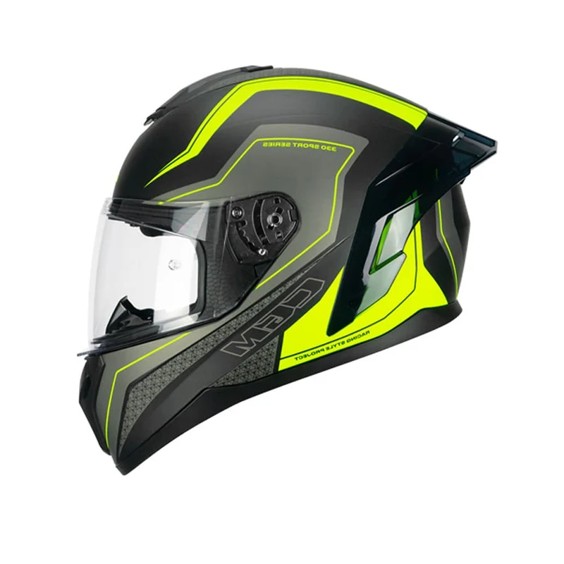 CGM 330G RIOT SPORT Integral Casco Negro Fluo Amarillo Mate
