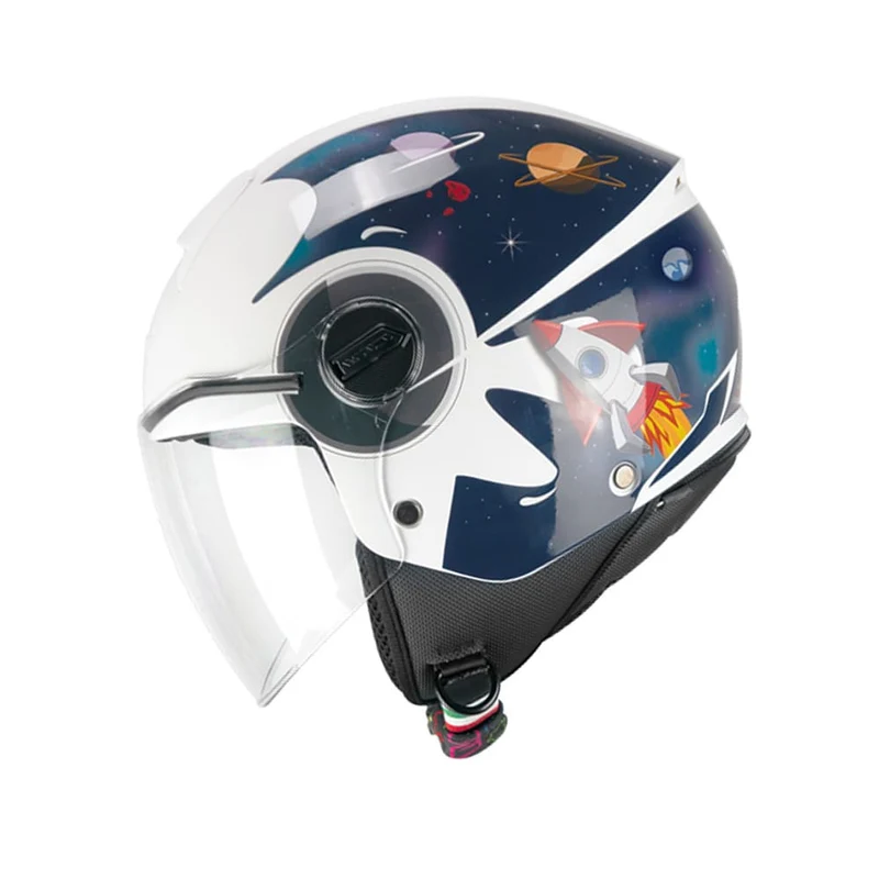 CGM 261S MINI SPACE Moto Casco Abierto Azul Blanco