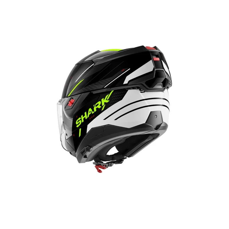 SHARK OXO RYDGER ABATIBLE MODULAR CASCO NEGRO BLANCO AMARILLO